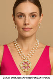 ZENZII reversible double-strand pearl necklace