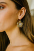 ZENZII  GOLD BRASS FLOWER fish hook Earrings