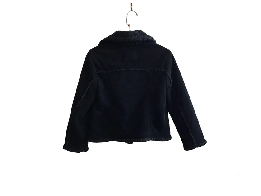 ABERCROMBIE KIDS FAUX SHEARLING MOTO JACKET 13/14 EXCELLENT USED CONDITION