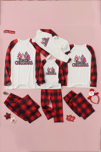 MERRY CHRISTMAS Graphic Top and Plaid Pants Set - Cape Cod Fashionista