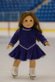 American Girl Doll 1997 Ice Skating Outfit Purple Sparkle Leotard Costume