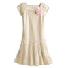 AMERICAN GIRL MATCHING DOLLS AND GIRLS ivory knit dress