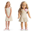 AMERICAN GIRL MATCHING DOLLS AND GIRLS ivory knit dress