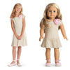 AMERICAN GIRL MATCHING DOLLS AND GIRLS ivory knit dress