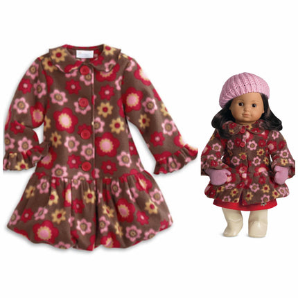 AMERICAN GIRL BITTY BABY MATCHING Fleece Coat for Dolls and Girls