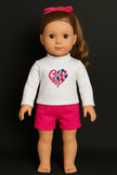CHEER SPIRIT – 2 Piece Cheer Set for American Girl Doll