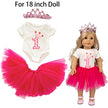 Girls Birthday Girl Unicorn Tee & 18” Doll Birthday Outfits – American Girl Compatible