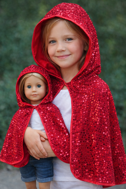 Matching Sequin Cape for Girls & 18” Dolls | American Girl Compatible