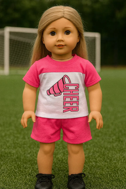 CHEER SQUAD – Pink Cheer  Set for American Girl Doll