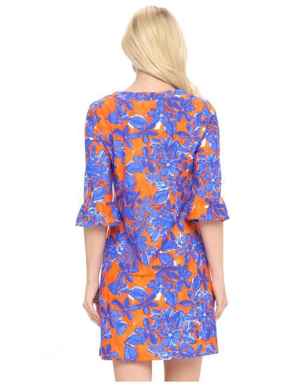 🌸 Nicole 3/4 Ruffle Hem Mini Game Day Dress 🌸 - Cape Cod Fashionista