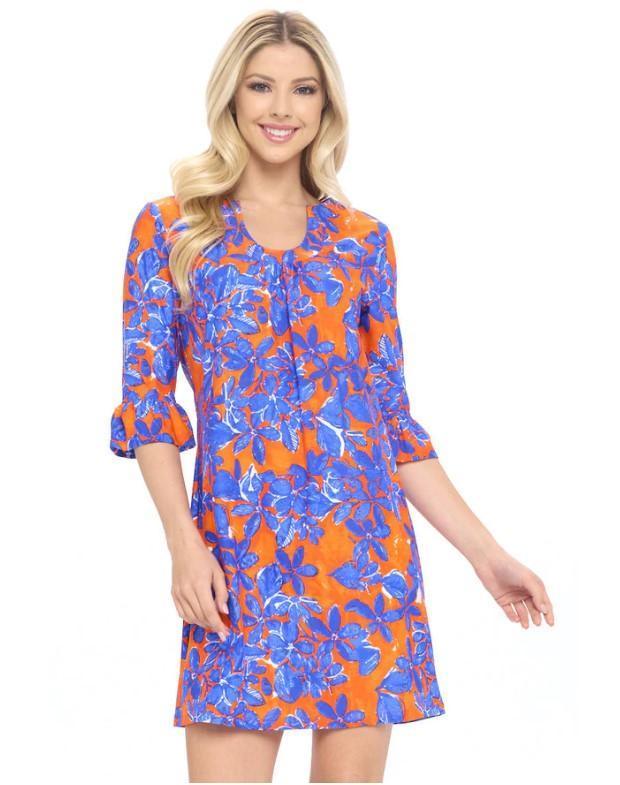 🌸 Nicole 3/4 Ruffle Hem Mini Game Day Dress 🌸 - Cape Cod Fashionista