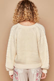 POL Cable Knit Cutout Long Sleeve Sweater - Cape Cod Fashionista