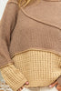 BiBi Texture Detail Contrast Drop Shoulder Sweater - Cape Cod Fashionista