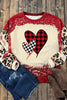 Heart Leopard Round Neck Sweatshirt - Cape Cod Fashionista