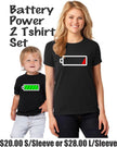 MATCHING FAMILY  COTTON NOVELTY BATTERY T-SHIRTS