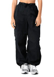 women black wide leg cargo pants coastal casual styling