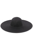Black straw hat on a white background