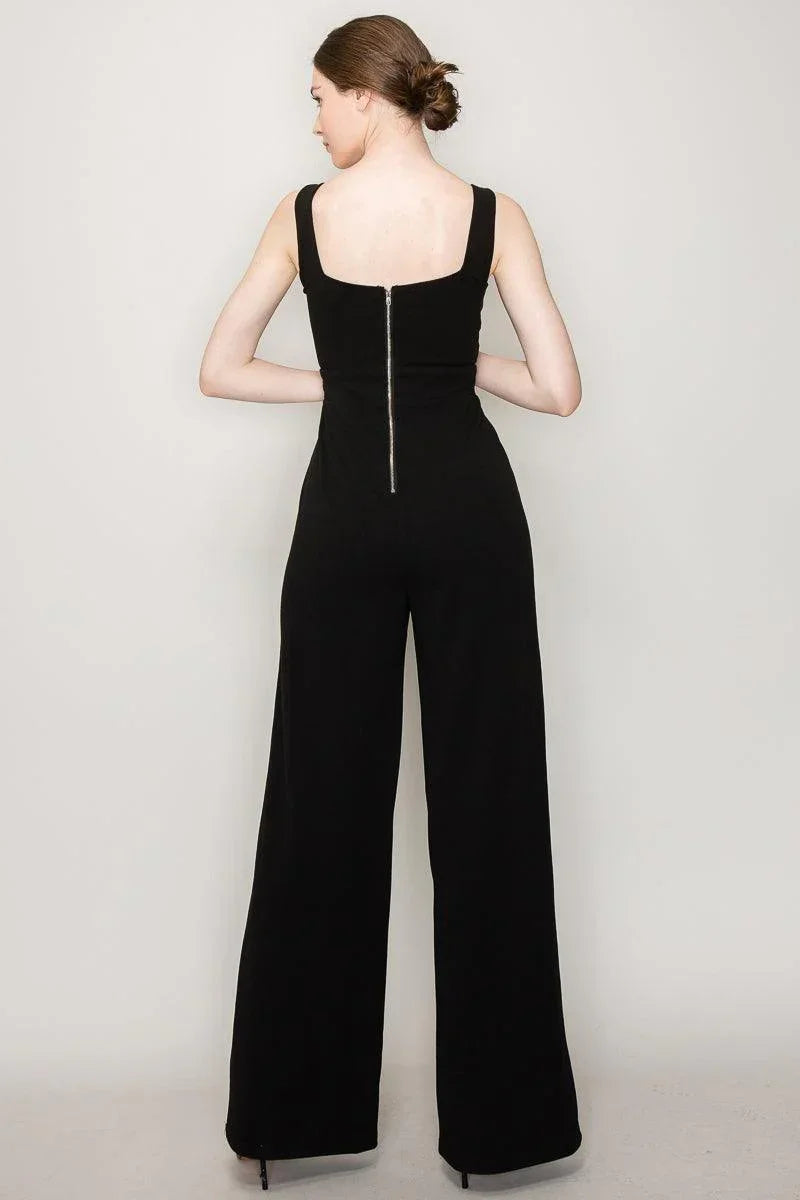INA Front Cut Out Detail Jumpsuit - Cape Cod Fashionista
