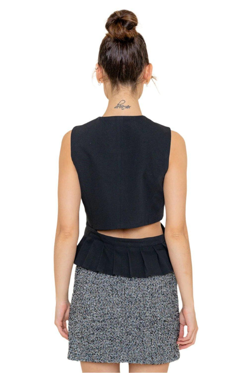Asymmetric Cutout Tapered Vest - Cape Cod Fashionista