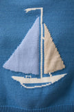 Women’s Coastal Cotton Sailboat Boat Neck Sweater