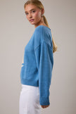 Women’s Coastal Cotton Sailboat Boat Neck Sweater