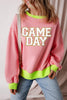 Letter Graphic Round Neck Long Sleeve Sweatshirt - Cape Cod Fashionista