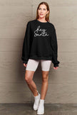 Simply Love Full Size HEY SANTA Graphic Sweatshirt - Cape Cod Fashionista