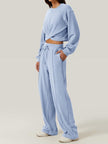 Crisscross Round Neck Top and Drawstring Pants Set - Cape Cod Fashionista