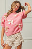 BiBi Ribbon Bow Detail Puff Sleeve Sweater - Cape Cod Fashionista