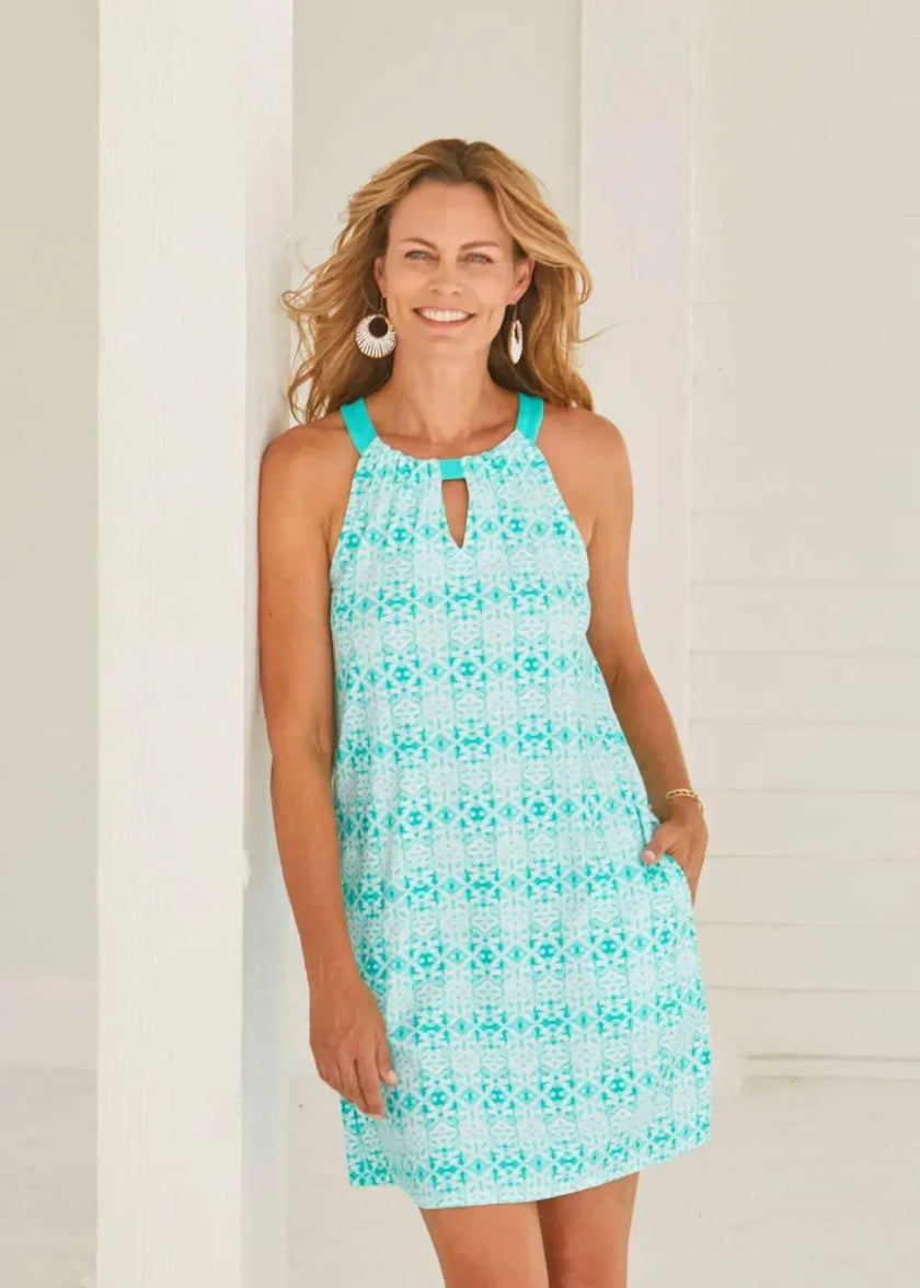CABANA LIFE WOMEN'S Sunshine Shores Sleeveless Shift Dress