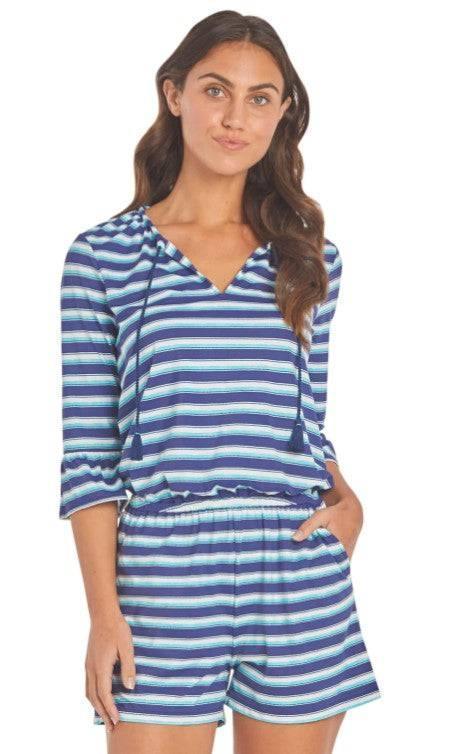 CABANA LIFE Delray Ruffle Sleeve Romper