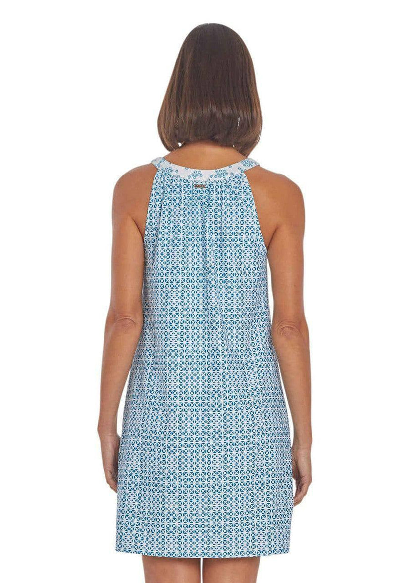 CABANA LIFE Sag Harbor Tassel Tie Sleeveless Shift Dress