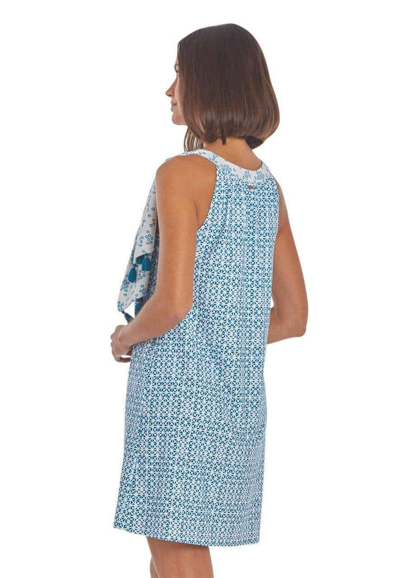 CABANA LIFE Sag Harbor Tassel Tie Sleeveless Shift Dress