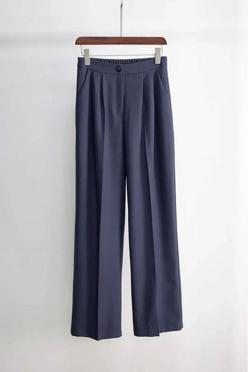 Liza Two Piece Tailored Retro Waistcoat and Wide Leg Pants Set