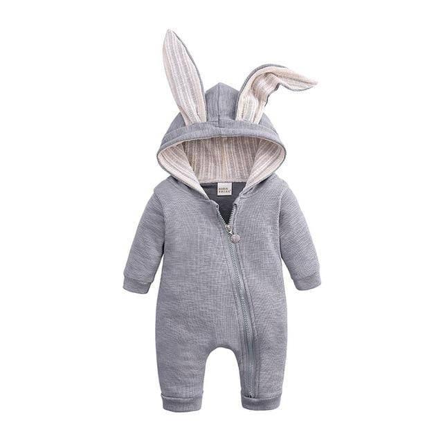 INFANT BUNNY ONESIES PINK OR GRAY
