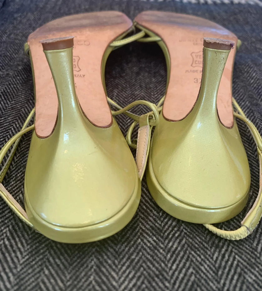 JIMMY CHOO MID HEEL PUMPS SANDALS 7 EXCELLENT USED CONDITION