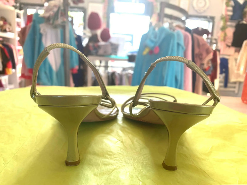 JIMMY CHOO MID HEEL PUMPS SANDALS 7 EXCELLENT USED CONDITION