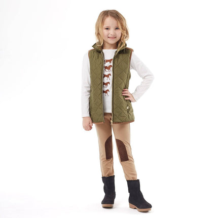 E-land & RHC Irideon  Kid's Meryl Knee Patch Jodpurs – Tan Riding Pants