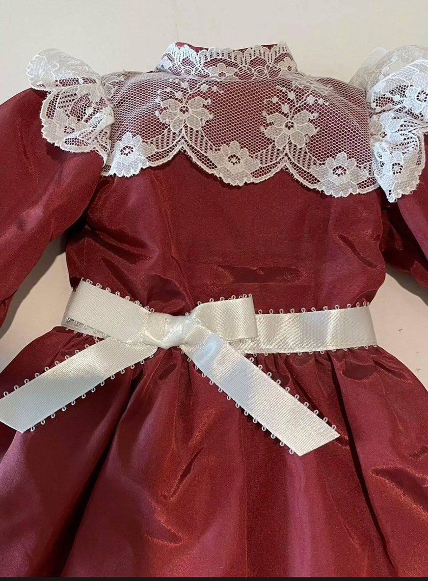 Pleasant Company American Girl Samantha Christmas Cranberry Party Dress