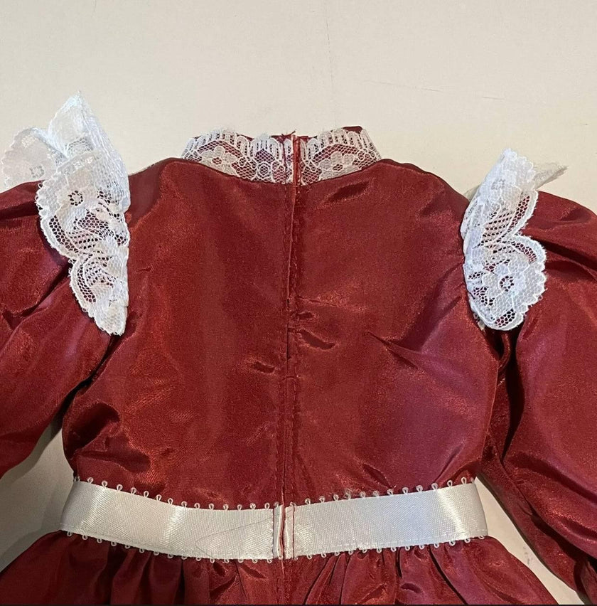 Pleasant Company American Girl Samantha Christmas Cranberry Party Dress