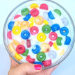 Three Wick Hand Poured Organic Fruit Loops Cereal Bowl Candle