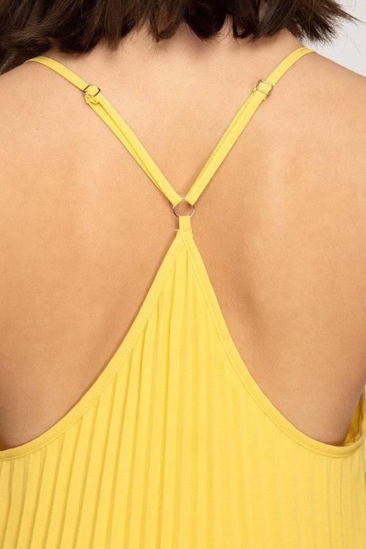 OCEAN GREEN PLEATED CAMI MAXI VACATION DRESS