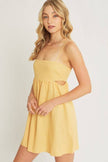 Summer Fun Cut-out Cami Mini Dress-Yellow