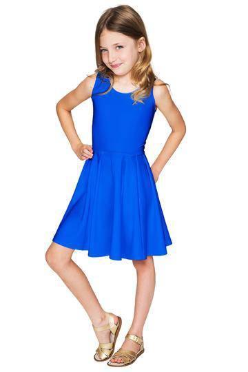WOMEN's ROYAL BLUE STRETCH SLEEVELESS FIT & FLARE MIDI DRESS