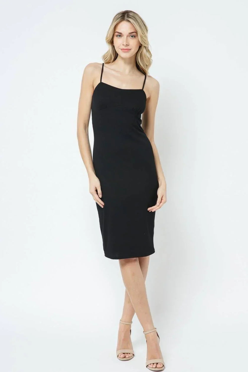 WOMENS BODYCON Front Cut Detail Fitted Body Dress