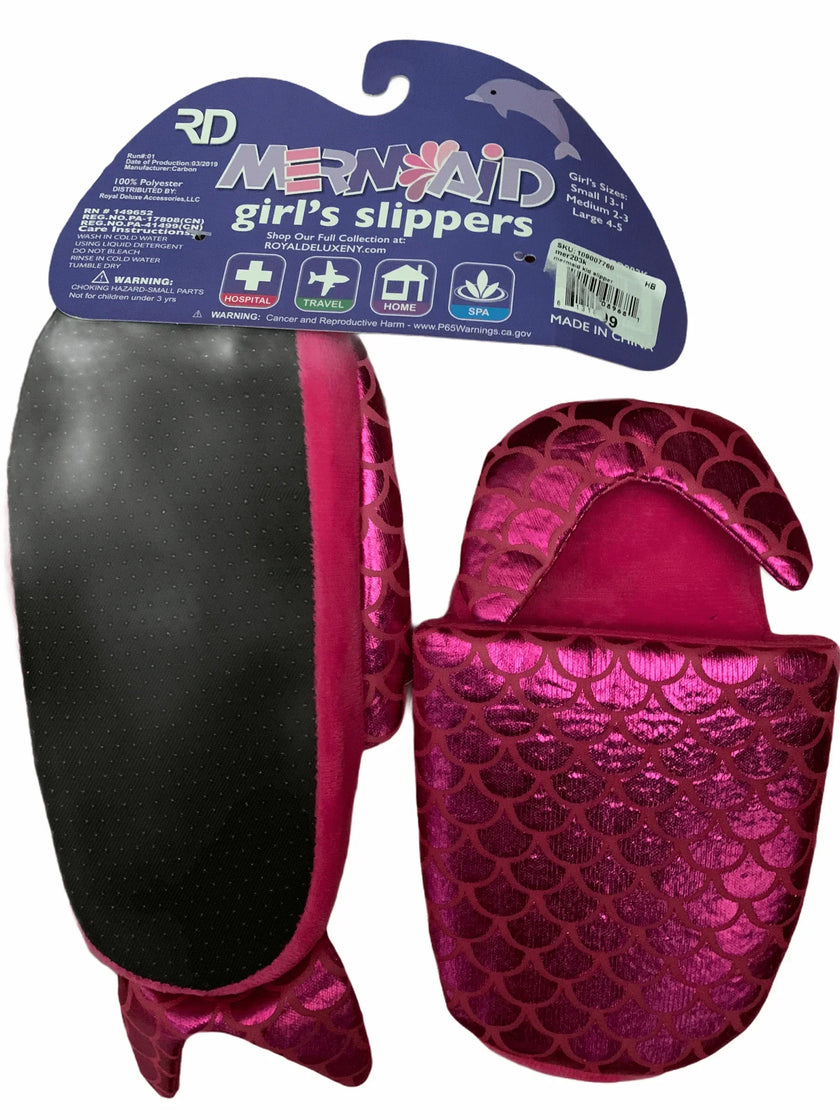 COZY LADIES & GIRLS BUNNY, MERMAID OR PUG SLIPPERS