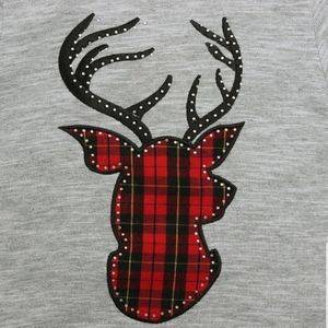 GIRLS TARTAN Reindeer 2 PC GIRLS OUTFIT