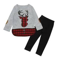 GIRLS TARTAN Reindeer 2 PC GIRLS OUTFIT