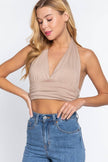 70’s Retro Boho Halter Tie Back Top