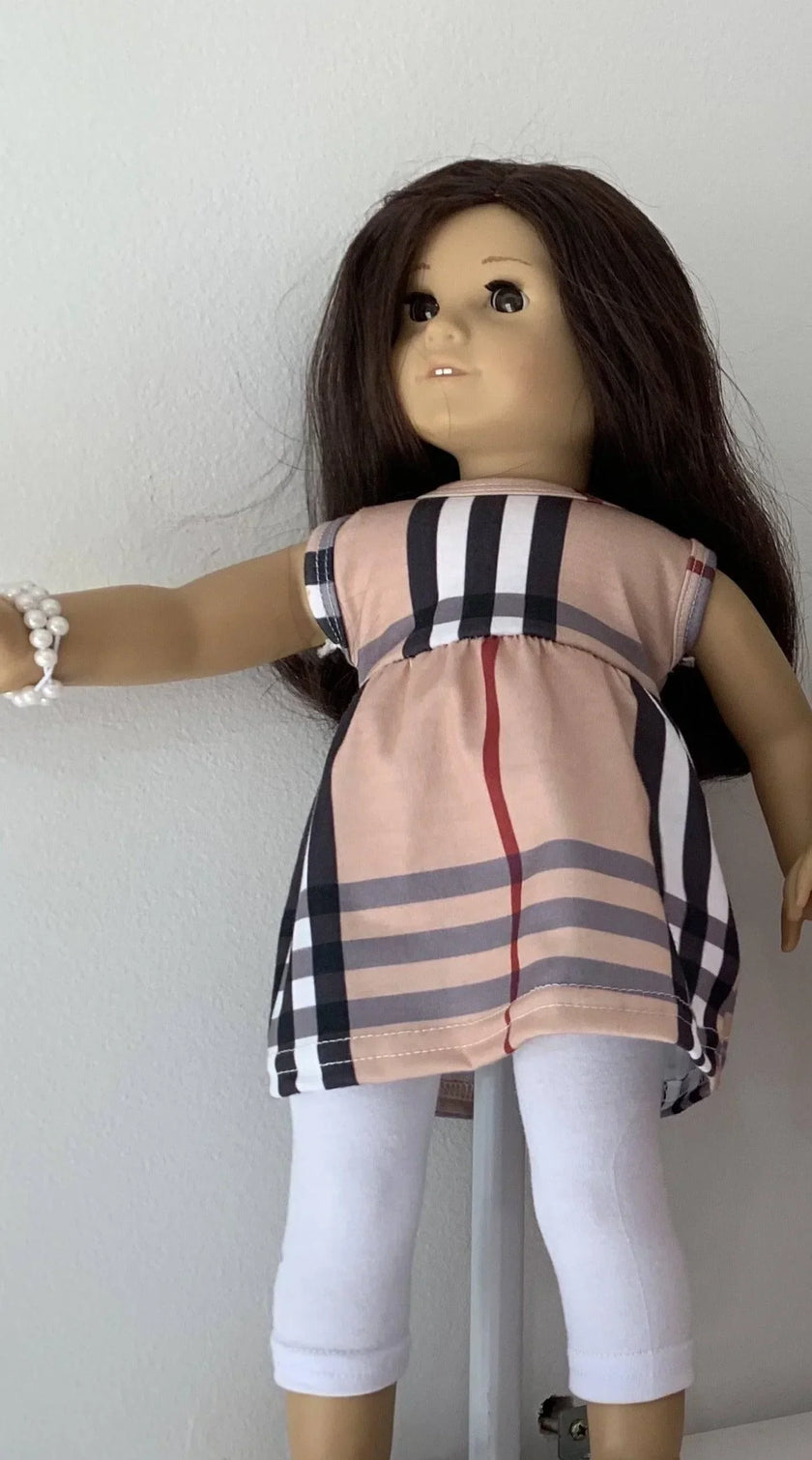 TWO PIECE PLAID MATCHING MOM, GIRLS & DOLLS OUTFITS